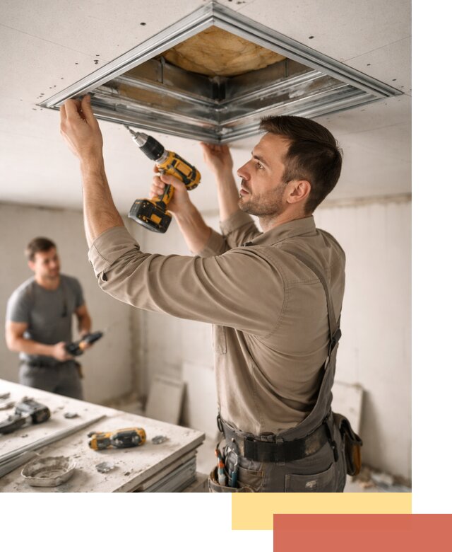 Монтаж люка в потолок из ГКЛ в Кинешме