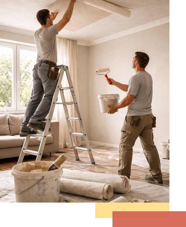 Поклейка обоев на потолок в Кинешме — качественно и быстро