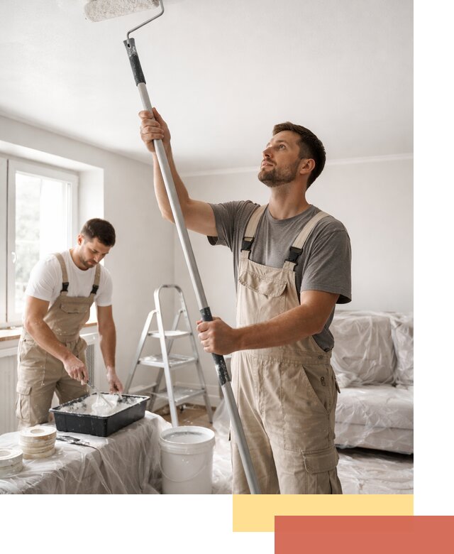 Покраска потолка водоэмульсионной краской в Кинешме