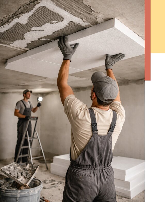 Утепление потолка пенопластом в Кинешме от 4548 руб/м2 — недорого и быстро | ОТДЕЛОЧНИК-Кнш