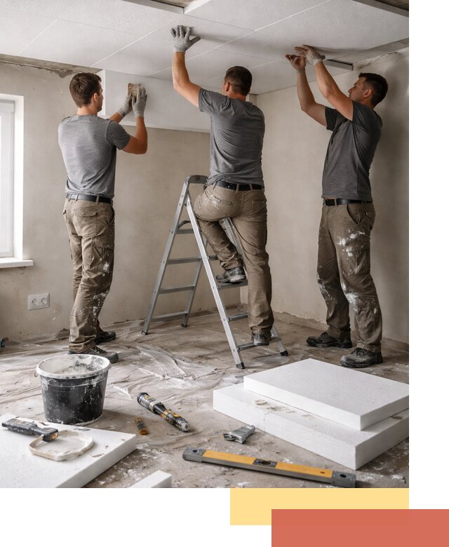 Утепление потолка пенопластом в Кинешме быстро и качественно